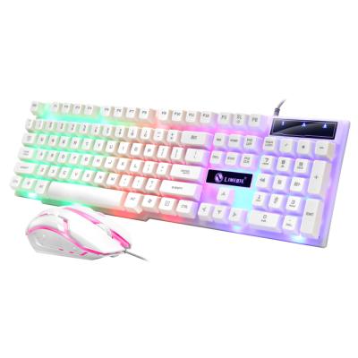 China Promotion ready-made colorful backlit keyboard computer keyboard mouse cable set can be purchased alone for sale