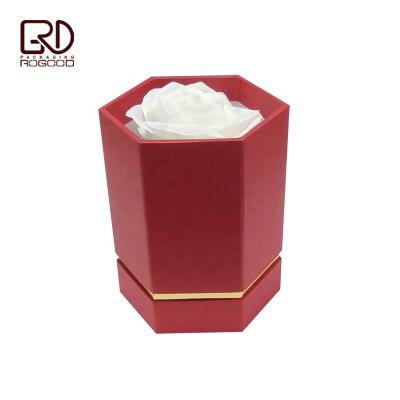 China Recyclable Lid And Base Hexagon Flower Perfume Cardboard Gift Box P1353 for sale