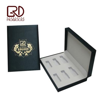 China Recycled Materials Luxury Green Cloth Coated Hard Plastic Packaging Box Essential Oil Bottle Box Perfume Bottles Box,RGD-P1136 for sale