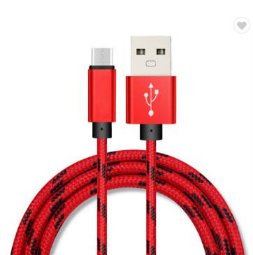 China sincronização trançada de nylon de carregamento 3ft rápida dos dados do cabo de dados de 1m micro USB à venda