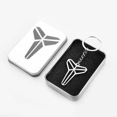 China Sport Style Personalized Cool Promotion Car Hanging Stainless Steel Pendant Key Chain With Iron Box for sale