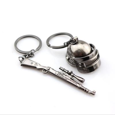 China Fasion Souvenir Cheap PlayerUnknown's Battlegrounds Online Game Metal Shooting Key Chain for sale