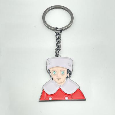 China Wholesale custom cute cartoon cute portrait mini stainless steel child style key chain for sale