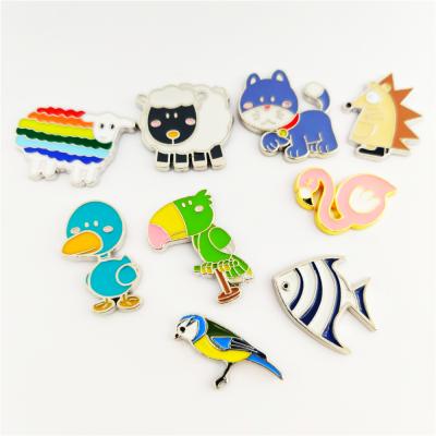 China Cute Custom Soft Hard Enamel Metal Badge Animal Lapel Pin Europe/US Cartoon Lapel Pin for sale