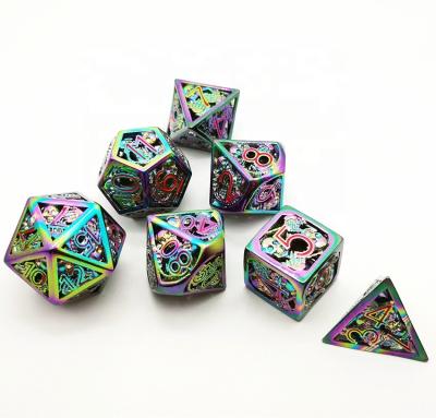 China Metal DND Dies Copper Material Polyhedral Copper Cored-Cutting Game Delicate Dies d6 d10 d20 d4 dies for sale