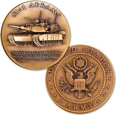 China Europe Custom Challenge COINS US Military Reserve National Guard Tanks Hunt Metal COINS for sale