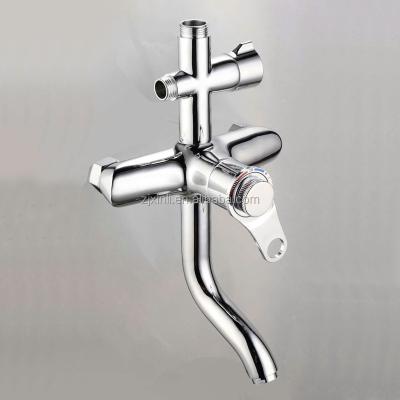 China Without Sliding Bar X9201BS Chrome Finish And Wall Mounted Brass Thermostatic Bath Shower Mixer for sale