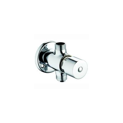 China Without Slide Bar X10250 Wall Mounted Chrome Plated Brass Material Self Closing Extended Timing Shower Faucet ot for sale