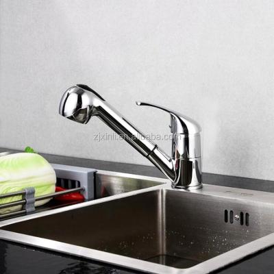 China Contemporary X8009K2 Polish and Chrome plated high quality brass pull out faucet, for sale