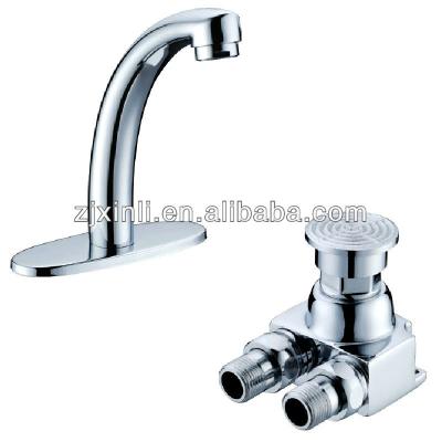 China High Quality Brass Metered Faucets Foot Pedestal Faucet, Open Faucet By Foot, Chrome Finish And Deck Mounted for sale