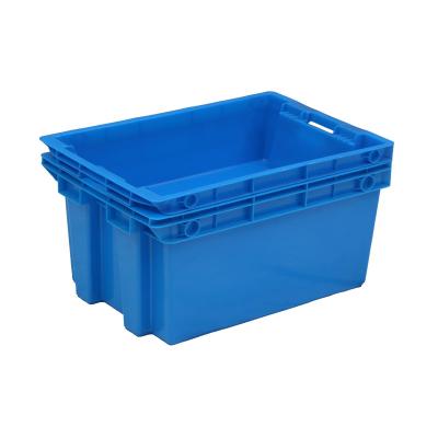 China Eco-friendly Heavy Duty Stackable Stackable Stackable Container Tote Bin Logistic Plastic Storage Solid Moving Crate for sale