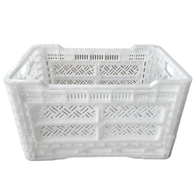 China Wholesale Recyclable Heavy Duty Collapsible Stackable 16 20 24 12.7 Gallon Quarts Folding Collapsible Plastic Milk Crate for sale