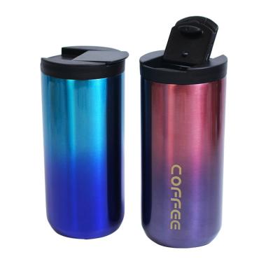 China New Disposable Custom Color And Logo Gradient Insulated 304 Stainless Steel Tumbler for sale