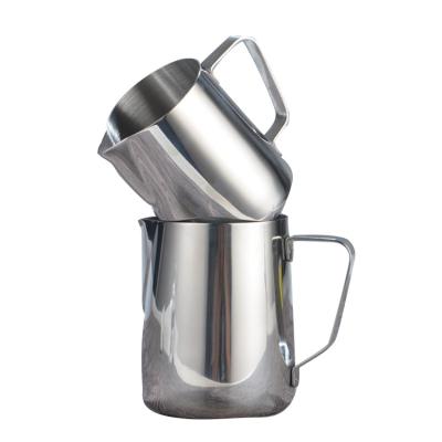 China 350ml 600ml Stainless Steel Coffee Maker Frother Latte Set Milk Jug Viable Arabic Steaming Pitcher for sale