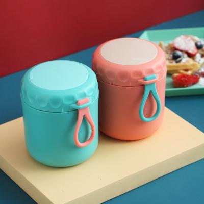 China PORTABLE Portable Mini Food Warmer Lunch Container Stainless Steel Kids Thermos Food Pot with Handle for sale