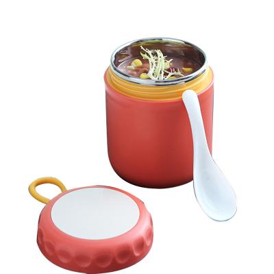 China 400ml PORTABLE Soup Container Stainless Steel Lunch Box Cute Food Jar Thermos Flask With Spoon for sale