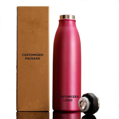 China Wholesale 350ml 500ml 750ml 1000ml Sustainable Metal Insulated Sports Stainless Steel Water Bottle With Custom Logo for sale