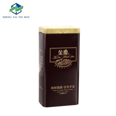 China Eco - Friendly Tea Cans For Loose Tea Rectangular Large Printed Tin Cans For Black Tea for sale