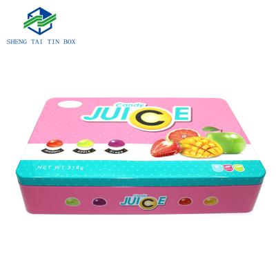 China Eco - Friendly Rectangular Candy Tin Box Candy Box Packaging for sale