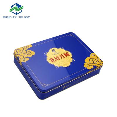 China Large Rectangle Tin Box 6pcs Mooncake Tin Box Eco - Friendly Packaging for sale