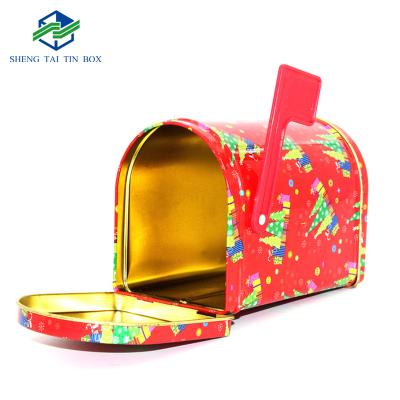 China The Enchanted Christmas Mailbox Metal Mailbox Santa Recyclable Metal Mailbox Santa for sale