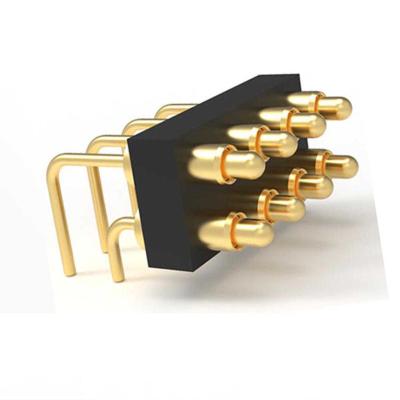 China Cheap Price 4 Pin Dual Row Male Header Straight Immersion Type Pogo Pin Header Connector Bending for sale