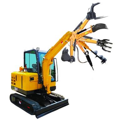 China Construction Material Shops Mini Excavator 1ton Household Miniature Agricultural Hook Machine Multifunctional Excavators for sale