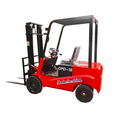 China Hotels Electric Pallet Stacker Forklift 1 Ton Electric Fork Lifter Forklift for sale