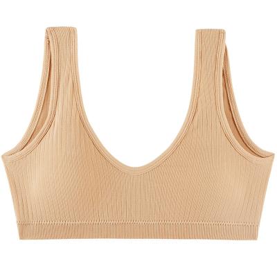 China Latest Design Women's One-Piece Seamless Bra Yoga Wireless Sports Invest Ladies Relieve Sleep Bra for sale