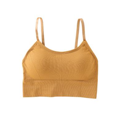 China Factory Direct Sale Breathable Seamless Bralette For Young Girls Solid Color Bra Yoga Sports Simple Bra for sale