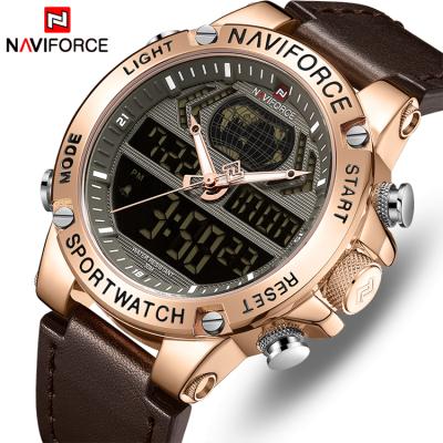 China NAVIFORCE 9164 Top Brand Watch 2019 Alarm Brand Luxury Double Display Men's Business Men's Wristwatches Watches for sale