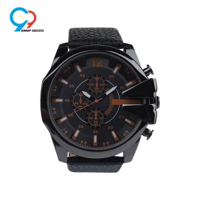 China Water Resistant Big Size Leather Bracelet Quartz Men Watch For Strong Wrist for sale