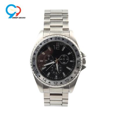 China Stainless Steel Rotation Mens Water Resistant Bezel Watch for sale