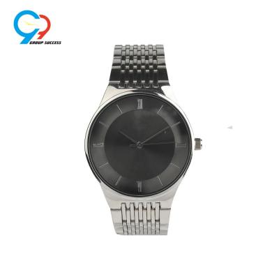 China Water Resistant Round Shaped Silver Smooth 304 Stainless Steel Watch Men's Japan Miyota Watch for sale