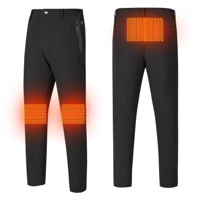 China Men Women Outdoor Washable Cotton USB Rechargeable Battery Anti-wrinkle Electric Heating Work Pants for sale