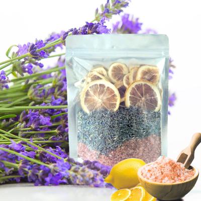 China Body natural lavandula lemon botanical bulk bath salt luxurious diy set Himalayan salt bath bridal bath salts epsom bath salts for sale