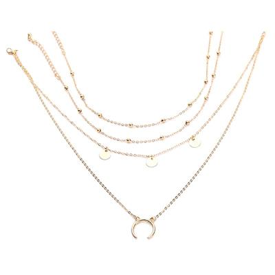 China Fashionable hot sale Bohemia Sun star around the charm multilayer necklace popular personality accessories layered chain necklace for sale