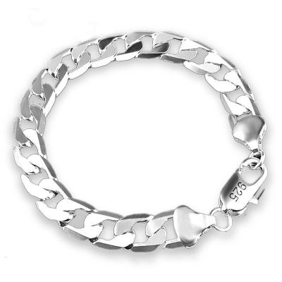 China Punk 925 Silver Plated Chunky Chain Bracelet For Men Chain &Amp; Link Bracelets for sale