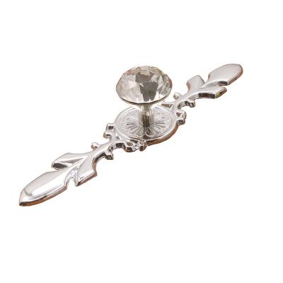 China Hoone Fancy Crystal Kitchen Wardrobe Zinc Alloy Modern European Simple Cabinet Knob Door Handles for sale