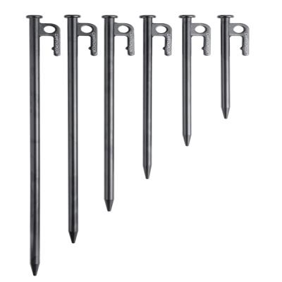 China Durable Portable Titanium Outdoor Camping Tent Pegs Pile 15cm Stake Extension Nails Steel Durable for sale