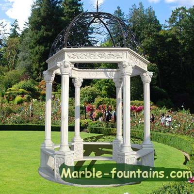 China Tents Western Synthetic Natural Marble Stone Gazebo Outdoor for sale