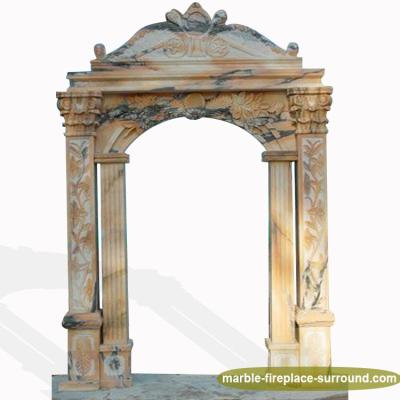 China Door frame building hand carved door frame door marble stone decoration edging for sale