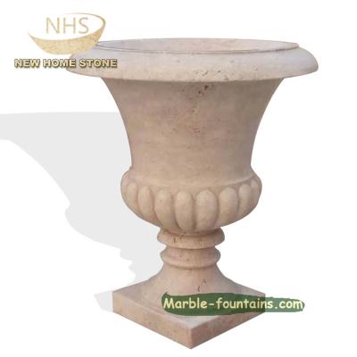 China Morden Ornament Vase Design Natural Stone Flower Pot For Plants for sale