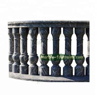 China Porch Natural Stone Balcony Railing Luxury Blue Marble Baluster for sale