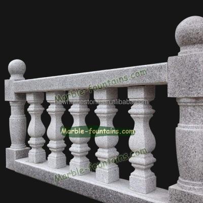 China Natural Porch Stone Carved Marble Terrace Railing for sale