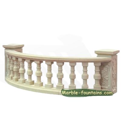 China Porch Balcony Marble Balusters And Railings for sale