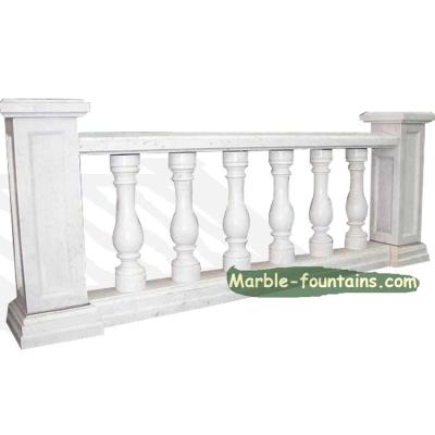 China Porch Best Price Outdoor White Marble Balustrade Railing for sale