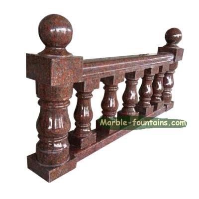 China Porch Brown Marble Stone Patios Fencing Baluster for sale