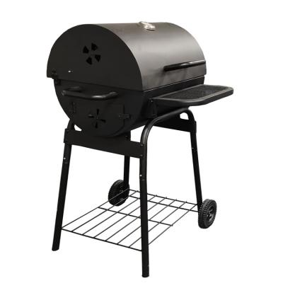 China Oil Can Barbecue Oven Outdoor Trolley Smoker Charcoal Grill Single Easily Assembled Barbecue for sale