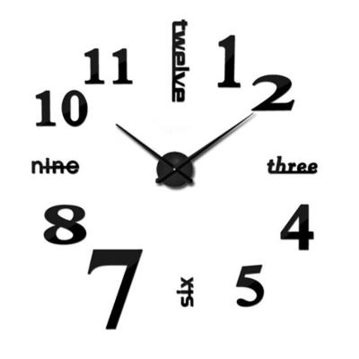 China 2021 new style K&B antique cheap design EVA+Acrylic high quality diy digital wall clock for sale